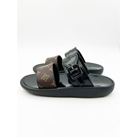 Louis Vuitton Sunbath LV Sandals Slides Monogram Mules Size 39, 9 - Picture 3 of 12